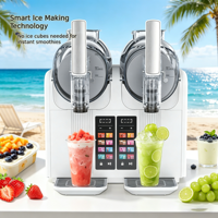 IJsmachine voor aanrechtblad, 2-tank elektrische soft serve-apparatuur met eenvoudige bediening, ijsdispenser