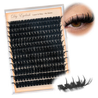 Nouveau Kit de Clusters de Cils DIY en Gros, Effet Moelleux 80-100D, Bande Fine 3D, Volume Épais