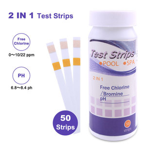 <span class=keywords><strong>Bandelettes</strong></span> de <span class=keywords><strong>test</strong></span> CL portables 2 en 1 pour la chlore résiduel et le pH, pour <span class=keywords><strong>piscine</strong></span> et bassin à poissons - Product Image 2