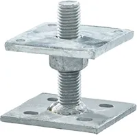 Base d'ancrage réglable pour poteau de chaussée en béton