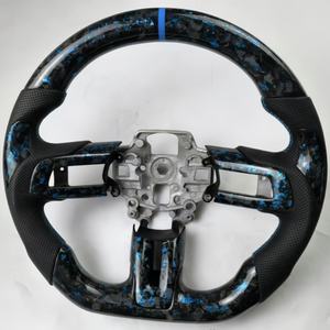Volant de voiture en cuir et fibre de carbone compatible avec <span class=keywords><strong>Ford</strong></span> <span class=keywords><strong>Mustang</strong></span> 2015 2016 2017 2018 2019 2020 2021 2022 GT Shelby - Product Image 3