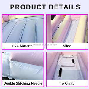 Nouvelle popularité écologique PVC extérieur saut maison gonflable videur châteaux <span class=keywords><strong>grand</strong></span> arc-en-ciel rebond maison saut château avec toboggan - Product Image 4