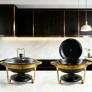 เตาแอลกอฮอล์เคลือบหินไมแฟน ขนาด 3-5 ลิตร แบบพกพา ทรงกลม พร้อมฝาปิด สำหรับตั้งแคมป์และใช้ในบุฟเฟ่ต์ - Product Image 1