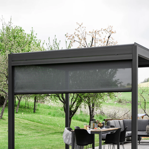 Motorised Waterproof Outdoor Roller Blinds Manual Crank Handle Battery Side Track Spring Patio Sun Shading Wind Snow Awning - Product Image 6