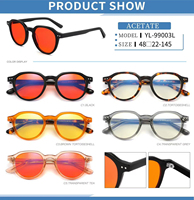 Lunettes anti-lumière bleue, monture ronde en acétate, logo personnalisé, vente en gros, lunettes d'ordinateur pour le bureau, le jeu, la lecture, unisexe