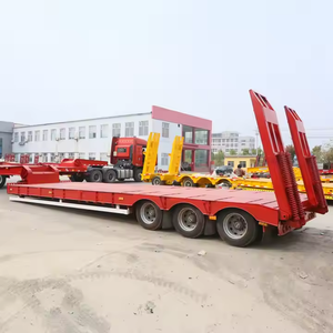 3 Axle Steel Lowbed Semi <b>Trailer</b> for Heavy Equipment Transport High Capacity Construction Machinery <b>Trailer</b> - Product Image 4