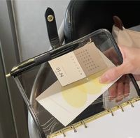 Carnet de poche miniature en cuir PU A6 de haute qualité, reliure à anneaux, couverture souple esthétique, journal mignon, planificateur pour filles et femmes