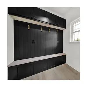 Contemporary Classic Design Home Furniture Custom Dark Walnut Built In Brown Kitchen Cabinets