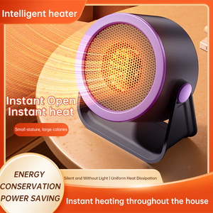 Chauffage d'appoint sûr avec protection contre la surchauffe, mini radiateur soufflant de chaleur, ventilateur de table portable, supporte l'impression de logo - Product Image 4