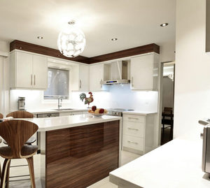 Cocinas Modernas pannello truciolare moderno modulare formato <span class=keywords><strong>Standard</strong></span> America incorniciato in legno massello RTA armadi da <span class=keywords><strong>cucina</strong></span> - Product Image 6