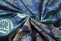 Panneaux de rideaux Mandala Bohème Indien à motif Paon, Rideaux Hippie Imprimés Bleu Turquoise pour Fenêtre et Décoration Intérieure