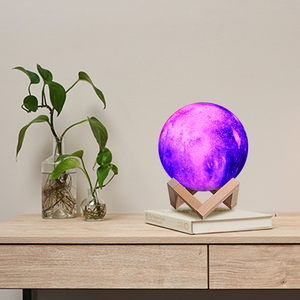 <strong>3D</strong> <strong>Printed</strong> Colorful Starry Sky <strong>Moon</strong> <strong>Lamp</strong> Creative Gift USB Charging Led Night <strong>Lamp</strong> Bedside <strong>Lamp</strong> - Product Image 1