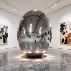 Uova a specchio gonfiabili giganti dirette dal produttore, adatte per la piazza commerciale e le decorazioni per mostre d'arte - Product Image 1