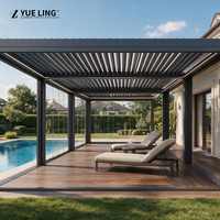 Pergola en aluminium à lames orientables sur mesure pour les constructeurs et les entrepreneurs, pergola en aluminium 6063 pour cour