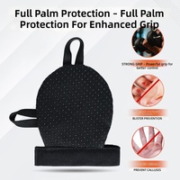 Gants de sport demi-doigts avec protection de la paume pour haltérophilie, cyclisme, musculation, avec attache-poignet, pour fitness et usage extérieur, noirs