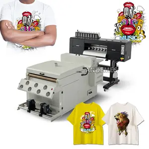 24 inch DTF T-shirt Printing Machine 9 Colors Fluorescent Ink 3 i3200 Heads 60cm DTF Printer