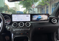 XTRONS Autoradio de 12.3 Pulgadas + 12.3 Pulgadas con Pantalla Dual Totalmente Laminada, Qualcomm 665, 6+64GB, 4G para Benz Clase C/GLC, Volante a la Izquierda