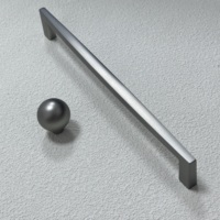 Poignées et boutons de meubles en alliage de zinc nickel satiné nordique, quincaillerie moderne pour armoires de cuisine, armoires, tiroirs