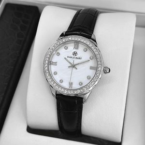 Reloj de pulsera de lujo para mujer, elegante, con esfera de nácar y diamantes de imitación, y movimiento de cuarzo. - Product Image 2