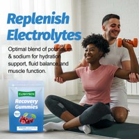 Gummies de récupération électrolytique OEM ODM saveur cerise acidulée et hibiscus pour la récupération sportive