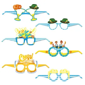 MJ049 Oktoberfest Party Eyeglasses Funny Photo Props Glasses For Oktoberfest German Beer October Festival Party Favors Supplies