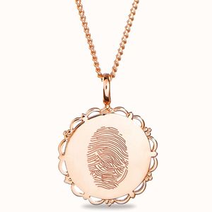 Inspire Jewelry's New Arrival Gold Plated impermeable minimalista personalizado huella digital Vintage moneda Collar para regalo - Product Image 3