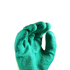 工業安全作業手袋整備士CY中国工場卸売売れ筋綿ゴムコーティング手袋建設