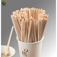 Bâtonnets à café en bambou naturel écologiques, sans plastique, zéro déchet, neutres en carbone, jetables, 5,5 pouces, pour artisanat et DIY