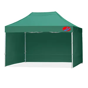 Tenda kanopi Pop Up Ez hijau hutan komersial dengan dinding samping 10x20 tenda pertunjukan kanopi mobil