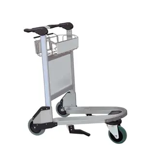 Hand Brake Pushing Luggage Airport Trolley Cart