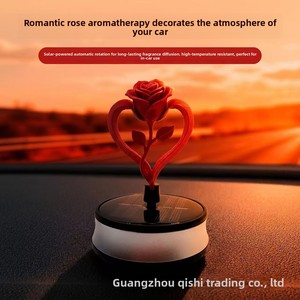 Diffuseur d'arômes de voiture en forme de rose à énergie solaire avec rotation automatique, décoration intérieure - Product Image 4