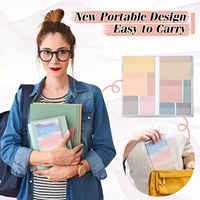 Notes autocollantes transparentes 6 tailles blocs de notes autocollantes claires 10 couleurs notes autocollantes translucides auto-adhésives étanches pour le bureau