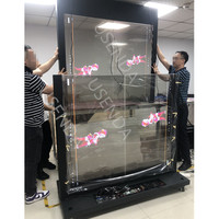 Écran tactile OLED transparent vertical 2x2 de 55 pouces pour affichage numérique, mur vidéo pour magasin de détail et ascenseur