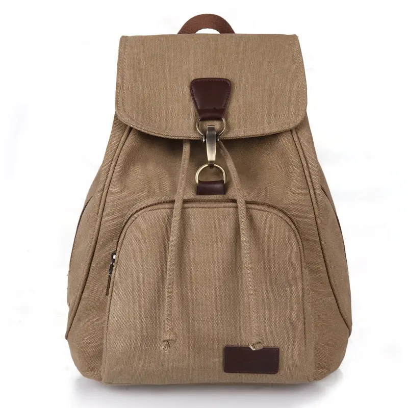 großhandel utilitär vintage retro modisch für draußen mädchen rucksack schultasche leinwand rucksack hersteller