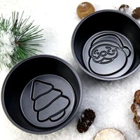 Ensemble de moules à tartelettes rondes miniatures, pour muffins, cupcakes, puddings, œufs, en acier inoxydable, antiadhésifs, écologiques, résistants au four