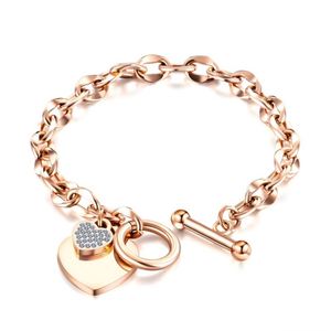 Hot Wholesale 18K Gold PVD Electroplated <b>Stainless</b> <b>Steel</b> OT Buckle Heart Bracelet Women's Jewelry - Product Image 5