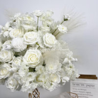 Boule de décoration florale de luxe de haute qualité DKB Factory, 50 cm, bleu et blanc, pour centres de table de mariage