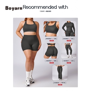 Boyarn Custom Logo XXXL Oversize <b>Women</b> Sportts Set Plus Size Yoga Clothes High Elasticity Running Gym Fitness Set - Product Image 4
