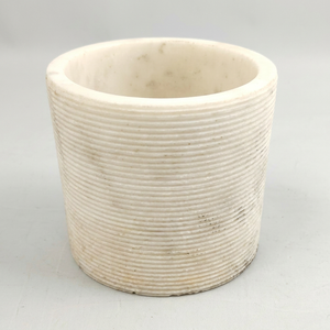 Vase rond en marbre pour table, décoration intérieure minimaliste, salon, durable, toutes saisons - Product Image 1