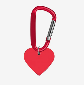 Porte-clés personnalisé en aluminium en forme de cœur, porte-étiquette pour animal de compagnie, mousqueton, logo gravé, cadeau d'entreprise personnalisé - Product Image 3