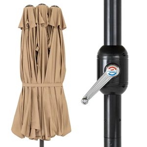 Paraguas plegables comerciales de gran tamaño resistentes <span class=keywords><strong>al</strong></span> <span class=keywords><strong>viento</strong></span> y a la lluvia para muebles de exterior para terrazas, playas para restaurantes - Product Image 3