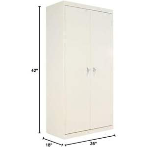 Archivador de almacenamiento de 2 puertas de color gris claro - Product Image 3