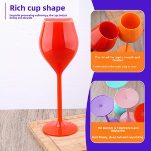 Copas <span class=keywords><strong>de</strong></span> Vino <span class=keywords><strong>de</strong></span> Plástico Irrompible <span class=keywords><strong>de</strong></span> 130 ml, Coloridas, <span class=keywords><strong>de</strong></span> Acrílico PP, Copas <span class=keywords><strong>de</strong></span> Champán, Vasos <span class=keywords><strong>de</strong></span> Cóctel con Logotipo Personalizado para Bodas y Fiestas - Product Image 4