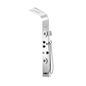 Colonne de douche cascade noire, ensembles de robinetterie de douche de luxe avec jets pour salle de bain - Product Image 6