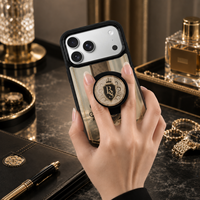 Étui de protection haut de gamme en PC et TPU avec miroir, aimant puissant et support pliable, personnalisable avec logo, pour iPhone 17, 18, 16 – Cadeau promotionnel