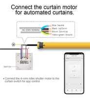 Moteur A-OK AM35 No Smart Lithium Battery Roll Blind Shutter Tubulaire 35mm Connectez le moteur de rideau pour les rideaux automatisés.