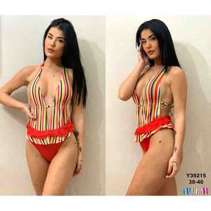 Costume da bagno intero taglie forti con controllo pancia, monokini sexy e coprente per la spiaggia, taglie 38-46, fantasia A, fantasia B - Product Image 2