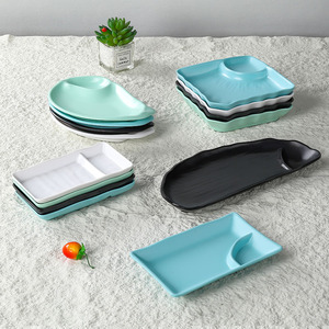 Nordic Style Melamine <b>Plate</b> Set Irregular Shape Solid Color For Party Hotel Use - Product Image 3