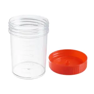 Großhandel PS Material 40ml externe Spirale Urin Sputum Tasse Einweg Kunststoff Probenahme Tasse