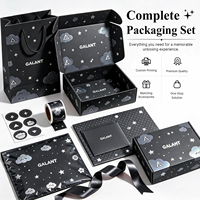 Boîte d'emballage personnalisée en or rose pour coffret cadeau de luxe, collection de soins de la peau et de beauté, envoi postal et expédition